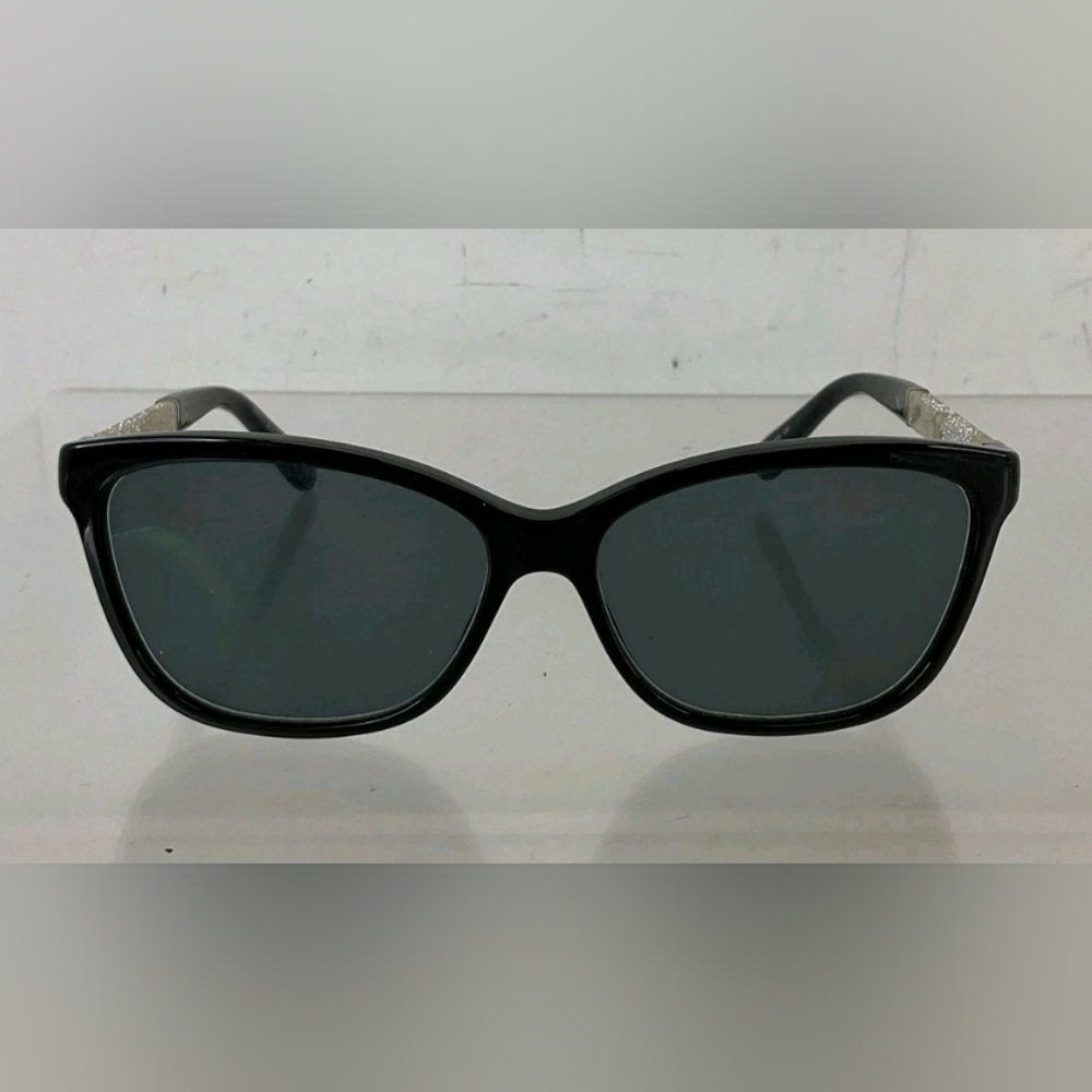 Jimmy Choo Cora Black and Silver Sunglasses.